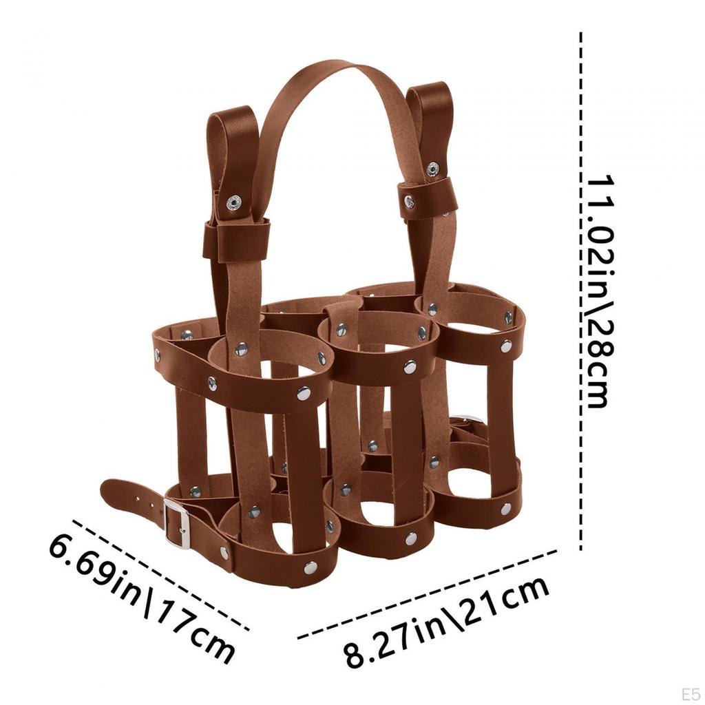 Beer Bottle Holder for Bicycle, Leather Holder, Drink Travel And Hiking