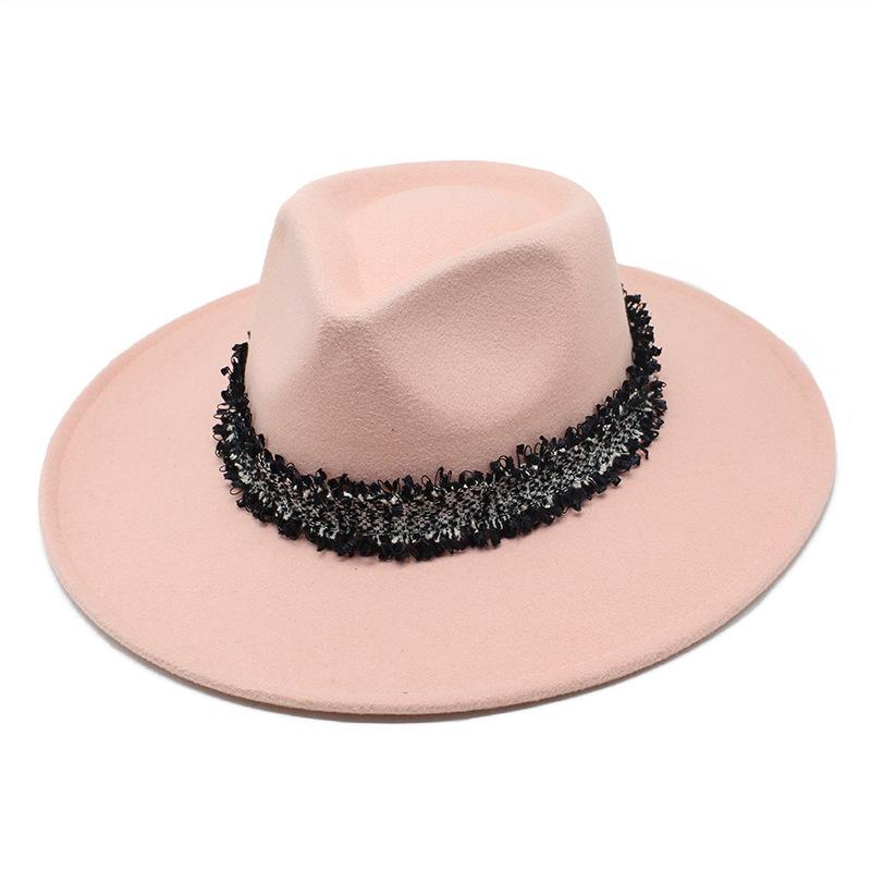 Water Drop Top Jazz Hat, Men'S And Women'S Woolen Hat, Felt Hat