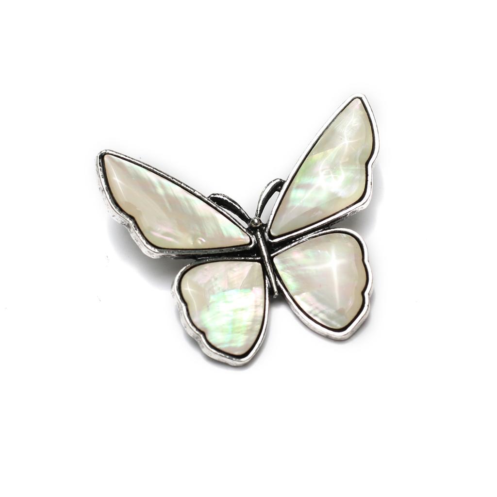 1Pc Fashion Natural Shell Butterfly Brooch Pin for Women Romantic Love Wedding Jewelry Bride Bridesmaids Gifts 50×43mm