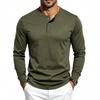 Men S Casual Slim Fit Long Sleeve Henley Neck T Shirt Base Layer