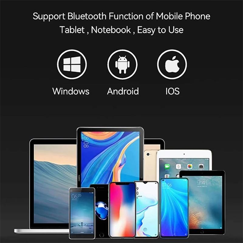 Мини-беспроводная Bluetooth-клавиатура с сенсорной панелью, офисная портативная магнитная тройная складная клавиатура для Windows, Android, IOS, iPad, телефона