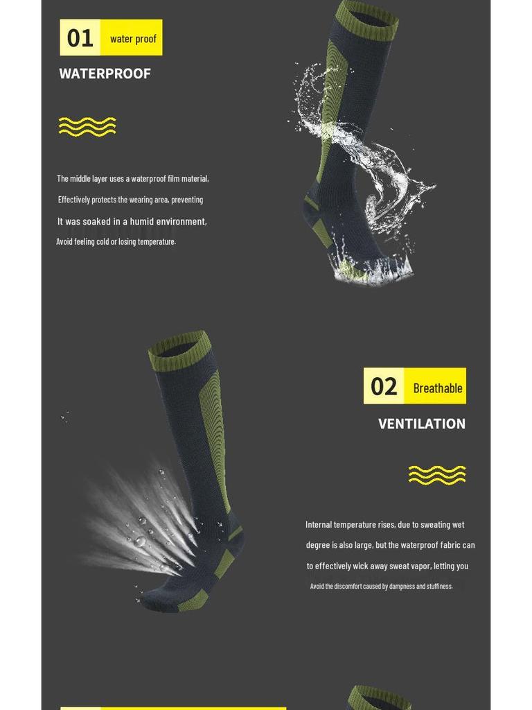 Custom Waterproof Over-the-Knee Sports Socks for Outdoor and Adventure Activities