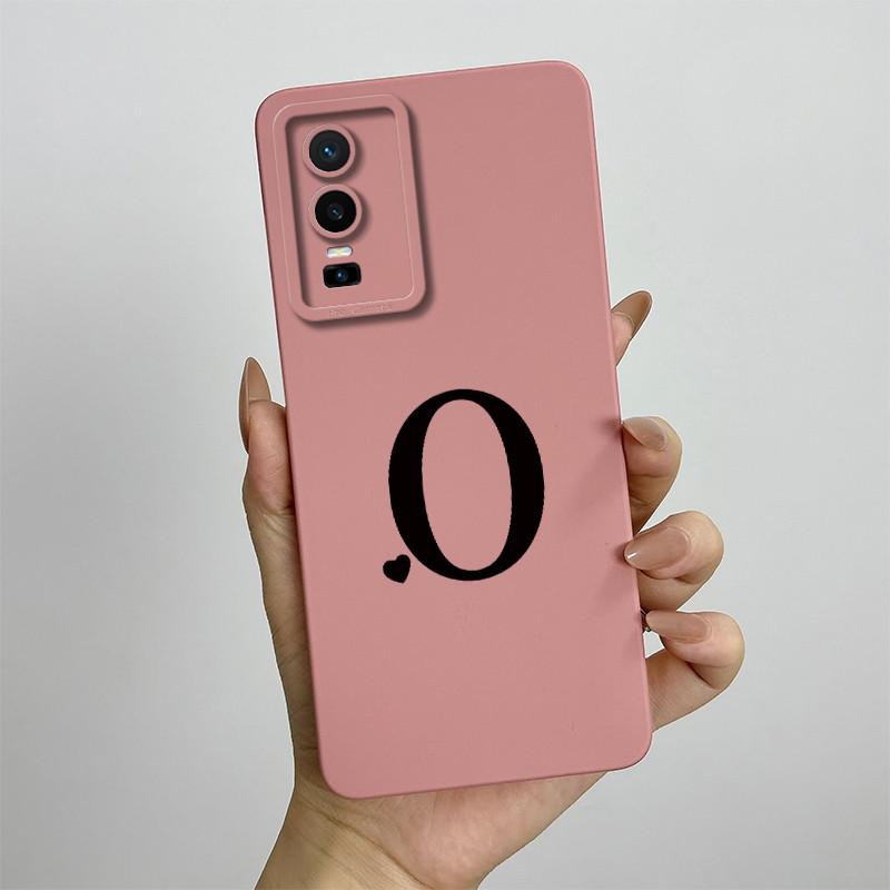 Cover For Vivo Y76 5G Case Love Heart Letters Liquid Soft Silicone Phone Case For Vivo Y76 VivoY76 Y 76 V2124 Back Cover Coque