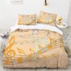 Lightweight Music Bedding Set 3D Duvet Cover 2/3 Pieces AU/DE/EU Full Size Double Quilt Cover Boys Music Enthusiast Room Cover Birthday Gift
