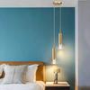 7 Вт скандинавские подвесные светильники акриловая длинная трубка спальня прикроватный подвесной светильник черный золотой светодиодный подвесной светильник для бара ресторана декор