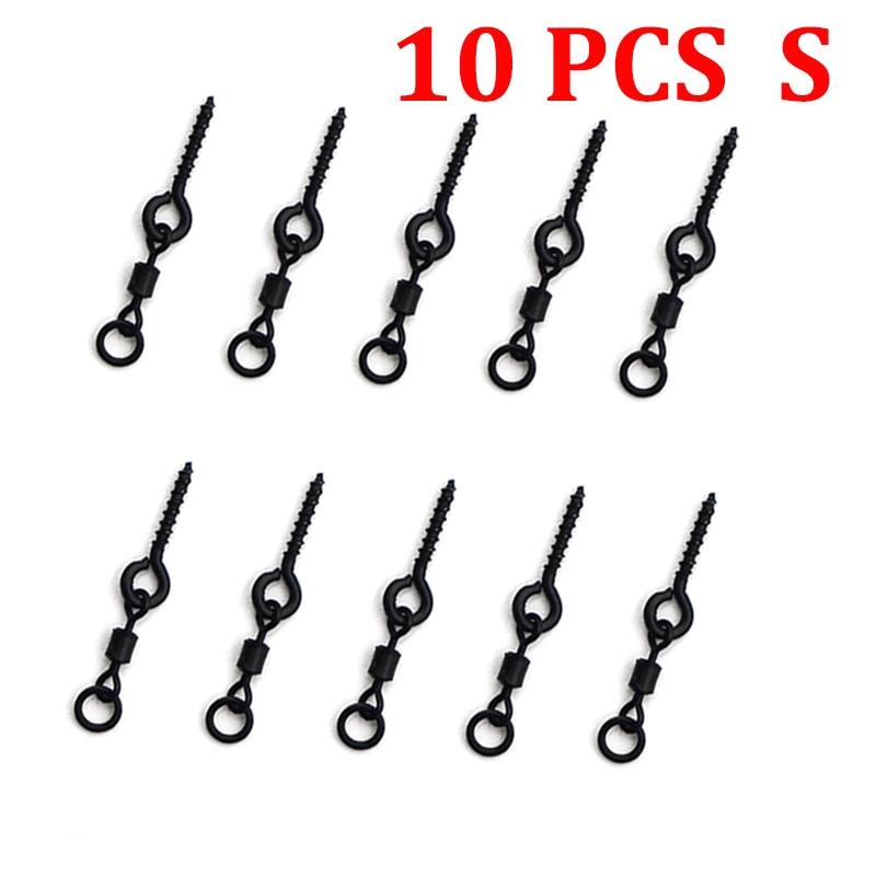 10 шт. винт для бойла с кольцом mirco вертлюг для Ronnie Rig D-Rig Chod Rig терминал снасти держатель приманки винт аксессуары для ловли карпа