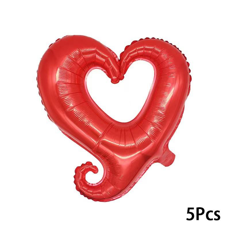 5 шт. свадебный декор в форме сердца алюминиевые фольгированные шары надувные фольгированные шары праздничные принадлежности