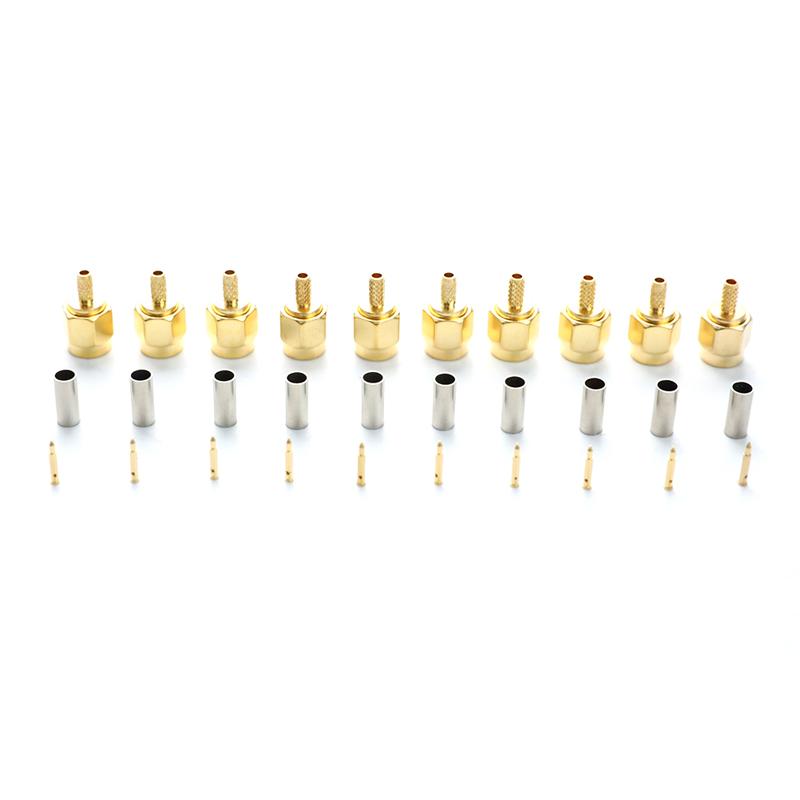 10 шт. SMA штекер обжимной для Rg174 Rg316 Rg178 Rg179 Lmr100 кабельный разъем Rf
