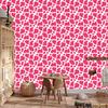 Cow Rose Patches Wallpaper, Powder Pink and White for Living Room and Bedroom 50x1000