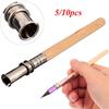 5/10PCS New Useful Adjustable Pencil Extender Art Write Tool Wooden Pen Holder Sketch Writing