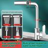 Waterfall Design Kitchen Faucet In Plastic Steel with 360° Rotating Spray Head for Hot and Cold Water Mixing Sink Faucet