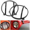 7" LED Headlamp Protector Guard Headlight Lamp Light Guard Cover for Jeep Wrangler Unlimited JK 2007-2017