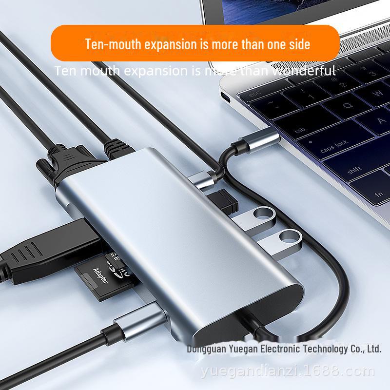 Док-станция для ноутбука 10-в-1 Type-C с бесплатной доставкой