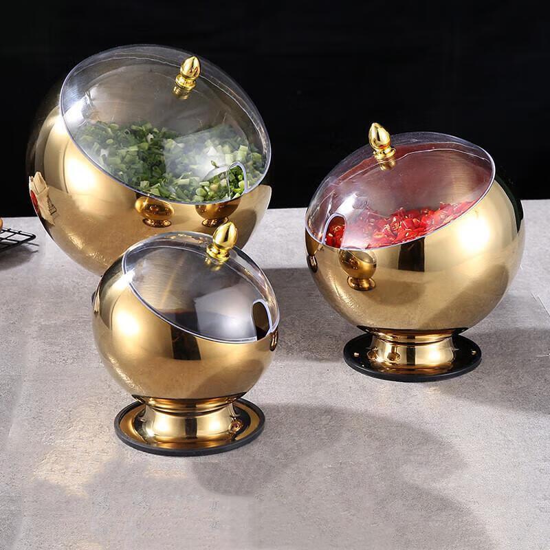 JINGRUIXIANG Stainless Steel Slanted Seasoning Bowl