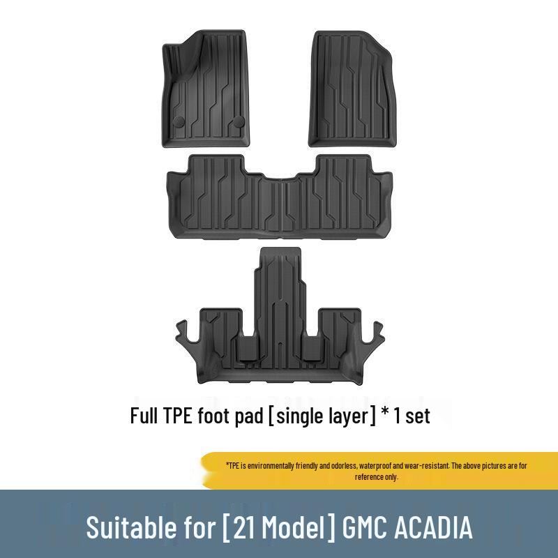 Водонепроницаемые ТПЭ коврики для пола для GMC Acadia 2021 года - Экологичные и автомобильные коврики в багажник