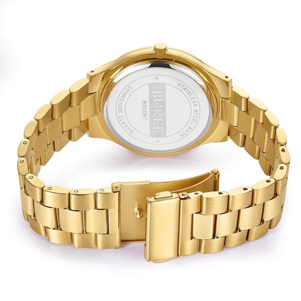 BUREI Watch Analog Quartz Simple Waterproof Black Arm Watch Popular Stylish Gentleman Business Casual Luminous Watch C Men's Men's