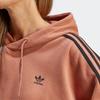 Adidas Оригинальная толстовка с капюшоном и вышитым логотипом-трилистником на шнурке, женские топы, рок-бежевый IC5459