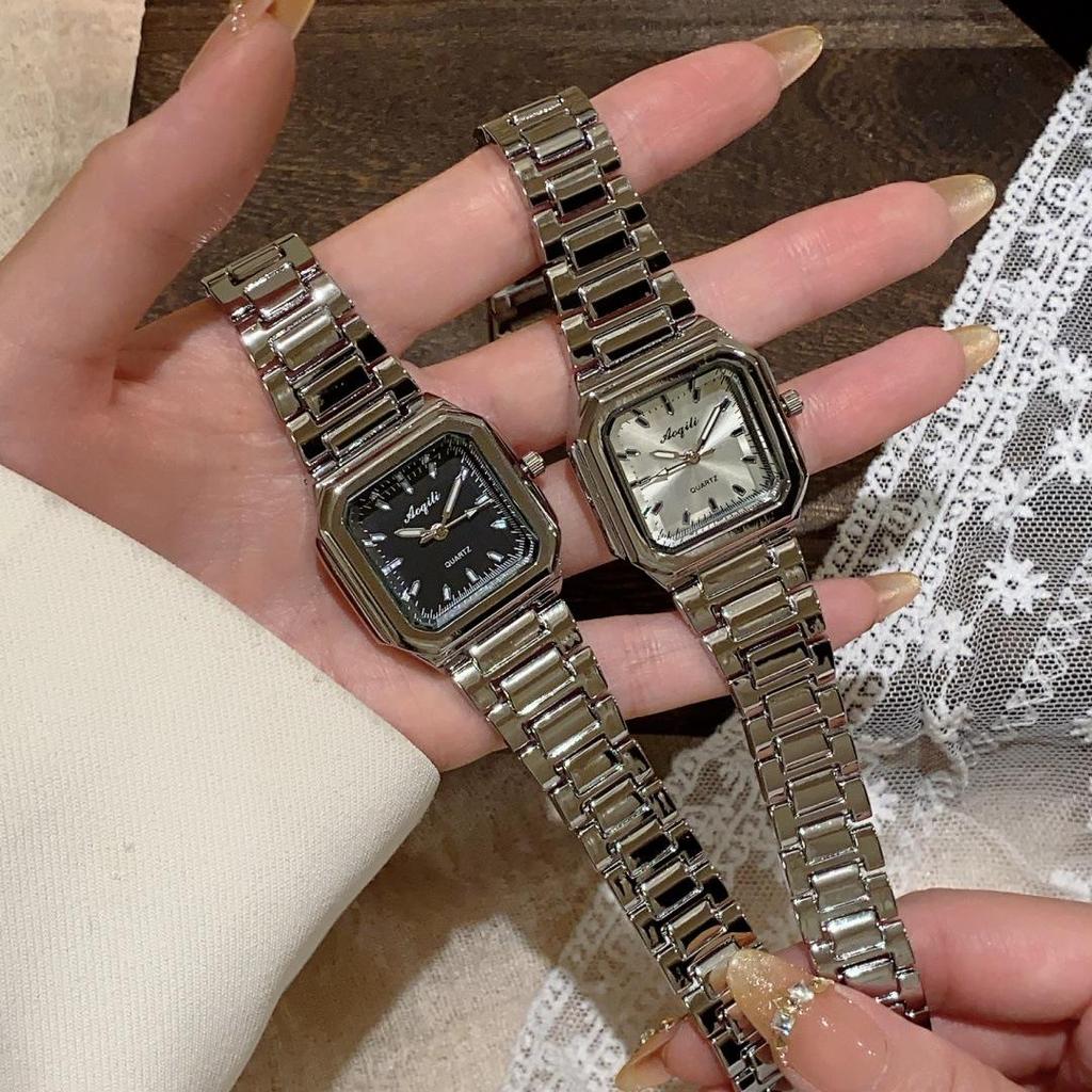 Элегантные золотые квадратные женские кварцевые часы - деловой и студенческий стиль