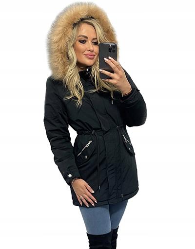 Winter Panther Warm Parka Jacket Navy Blue
