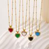 Color -Colored Titanium Steel Love Pendant Simple Light Luxury Diamond Fixture Chain