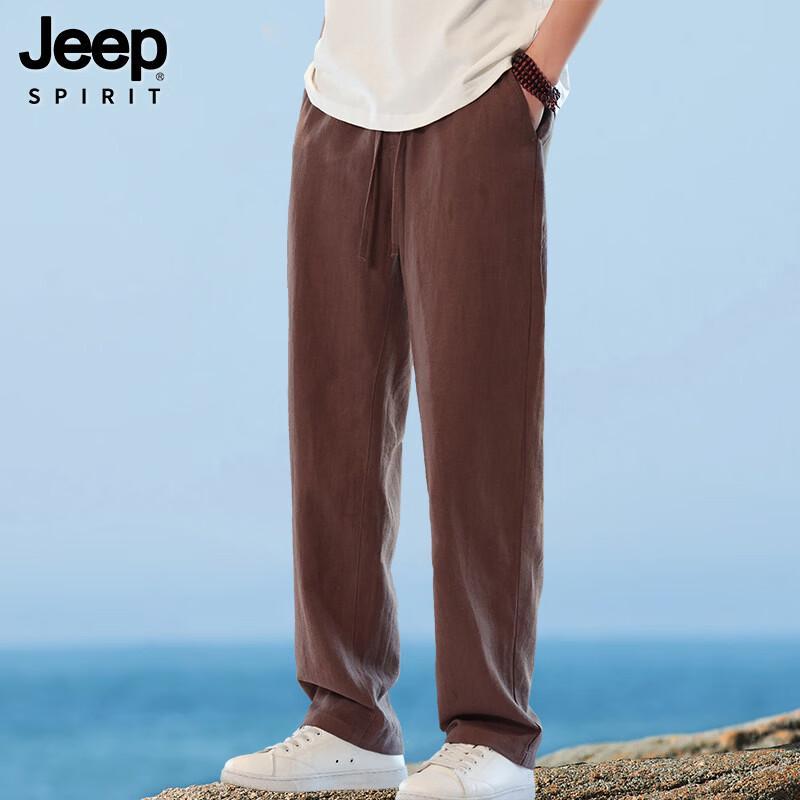 Мужские ретро-повседневные шаровары JEEP SPIRIT из смеси льна