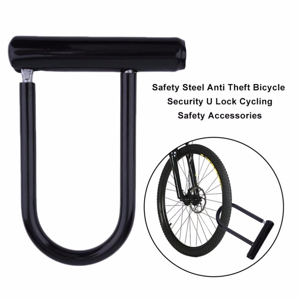 Bicycle U Lock Durable Metal MTB Road Bike Padlock Anti-theft Safety Lock Mounting Bracket Motorcycle E-Bike Cycling Accessories
