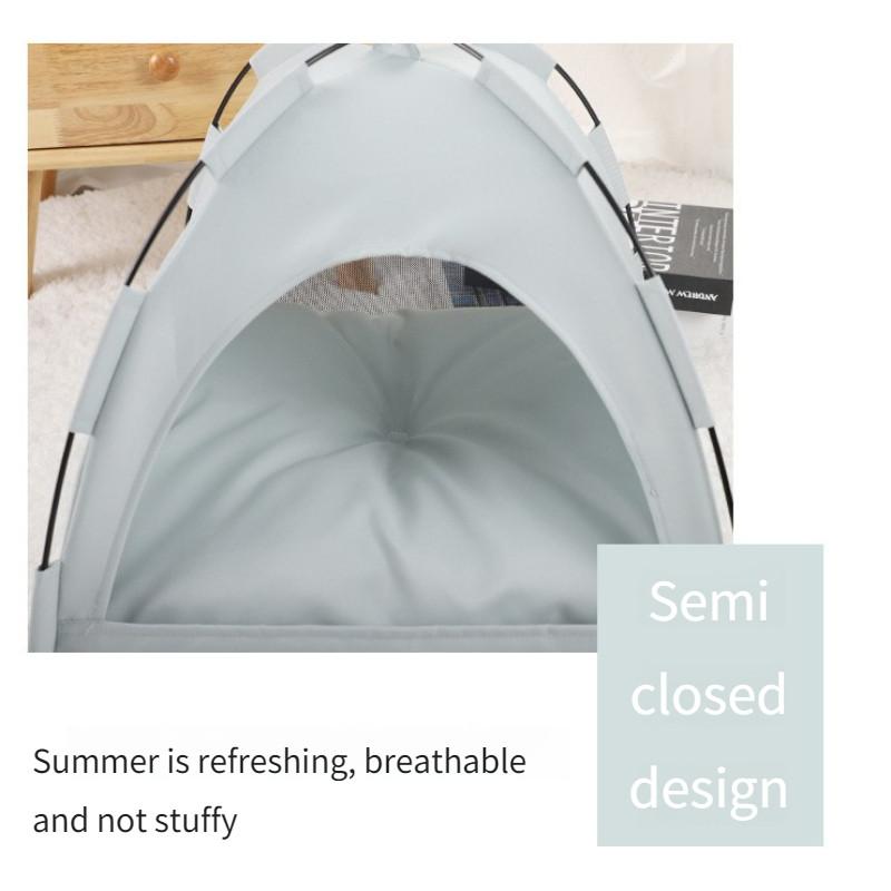 Breathable and Foldable Solid Color Simple Pet Cage Outdoor Pet Nest Tent Household Summer Cooling Mat