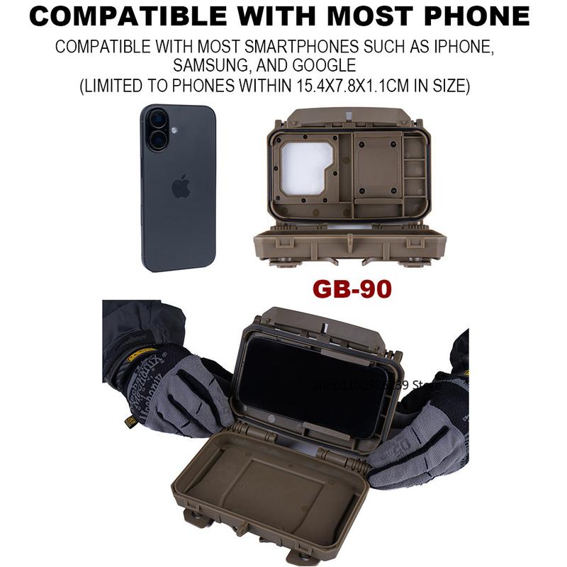 MOLLE Tactical Phone Case 2th Gen, Universal Phone Holder Pouch, Map Navigation Accessory For Airsoft, Hunting, Vest & Plate Carrier
