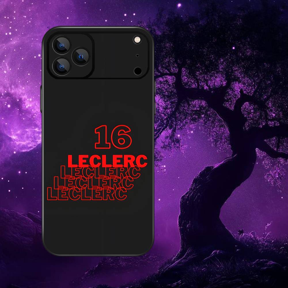 C-Charles L-Leclerc F-F1 16 Чехол для телефона Для iPhone 17,16,15,14,13,12,Pro,Max,Plus,E,SE4,Air,Mini Черный Мягкая коробка