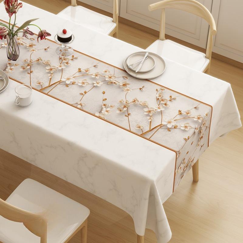 New Tablecloths Table Cloths Oil Resistant and Heat-resistant Can Be Wiped and Easily Maintained Used for Restaurants 90x150cm