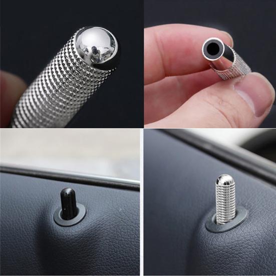 4Pcs Car Vehicle Door Pin Knob for Mercedes-Benz W205 W166 W213 C GLE