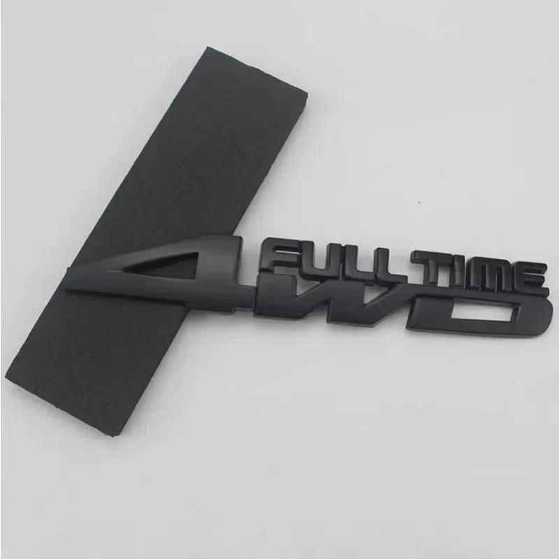 3D Metal 4WD FULL TIME Side Fender Emblem Rear Trunk Boot Badge Sticker Decals For Car