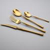 Матовый 2/4/6 набор золотых столовых приборов, столовая посуда из нержавеющей стали 304, нож, вилка, ложка, столовые приборы, вечерние кухонные столовые приборы, набор посуды