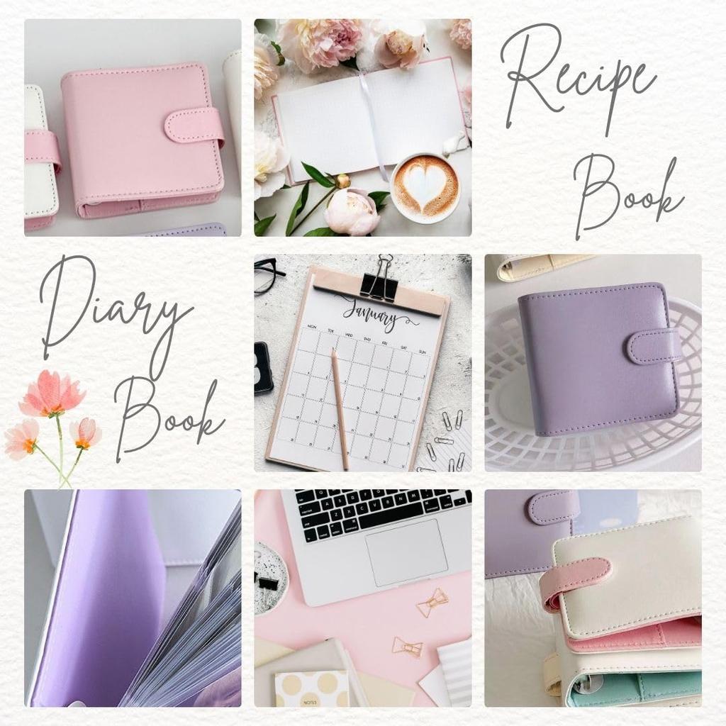 LINAXYZ Мини-биндер для коллекционных карточек, корейских ID, членских билетов и сменных листов Белый Мох 3 кольца Карты, Коллекции, Держатели, Instax, Значки, Избранное,