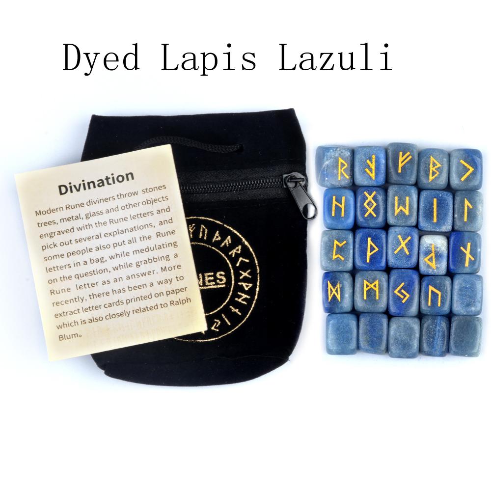 25 шт./компл. натуральный кристалл агата руны каменные украшения декоративные, кусок драгоценного камня с гравировкой букв аксессуар, амулет гадание ювелирный декор 18x12 мм