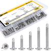 180 Stainless Steel Self Tapping Drilling Screw Combination Kit, Suitable for Metal, Plastic, and Wood.
