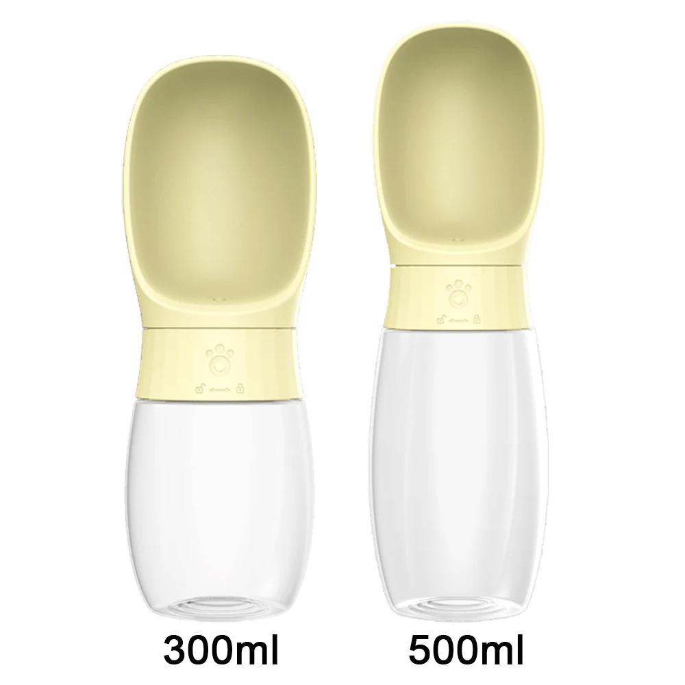 Dog Water Bottle for Pet Dog Cats Feeder Bowls Outdoor Hiking Portable Puppy Drinking Container Golden Pug