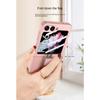 Ring Holder Phone Case for Samsung Galaxy Z Flip 6 5 4 3 Flip6 Flip5 Flip4 Flip3 5G Frosted Plastic Hard Shell Ultra Thin Shockproof Protective Cover