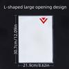 10pcs A4 Transparent L-Shaped File Folders - Waterproof and Durable PP Document Bags for Office Organization and Reusable
