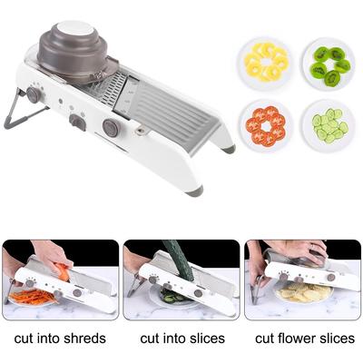 Многофункциональная овощерезка, кухонные аксессуары, 18 типов, регулируемая овощерезка, терка, безопасные лезвия, терка