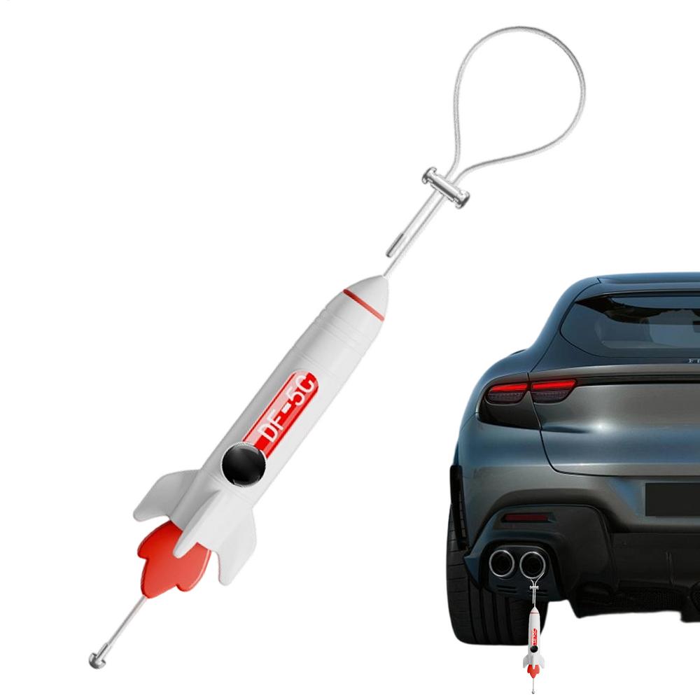 Anti Static Grounding Strap For Car 3D Rocket Design Ground Wire Electrostatic Styling Adjustable Anti-Static Strip For Safe