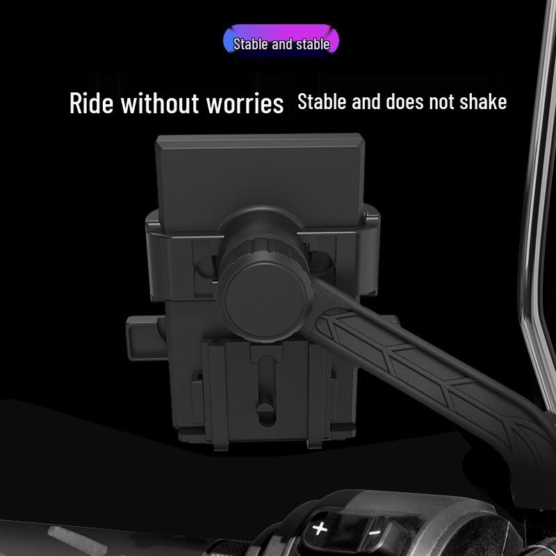 Shockproof Electric Car & Bike Phone Holder with Battery for Navigation