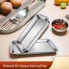 Heavy-Duty 304 Stainless Steel Rectangular Serving Tray