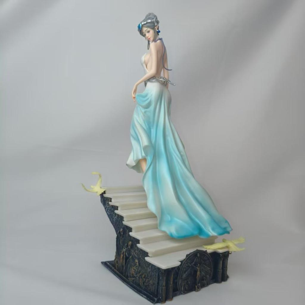 Bandai Серия Нож Призрака Ледяная Принцесса Хайцинь Дым Оглядывающаяся На Ручная Работа Аниме Красивые Девушки Ручная Работа Анимационная Модель