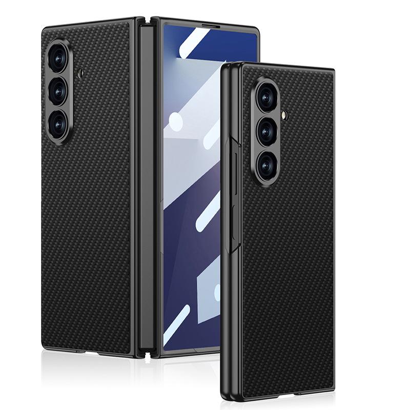 Ультратонкий кожаный чехол для Samsung Z Fold7 - Металлическая краска, Однотонный, Интегрированная конструкция корпуса