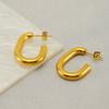 U-образные серьги из нержавеющей стали, персонализированный высококачественный смысл, легкие роскошные серьги, женский нишевый темперамент, новый