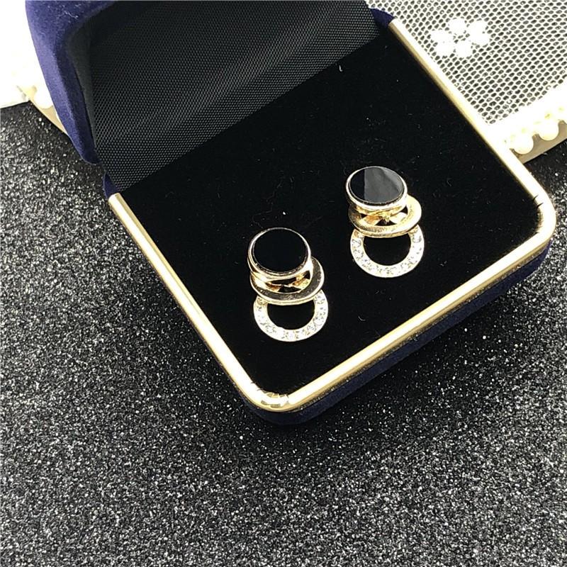 Серебряная игла S925 Стразы Круг Маленькие Простые Модные Универсальные Красные Холодный Ветер Красивые Серьги Женские Украшения Brincos