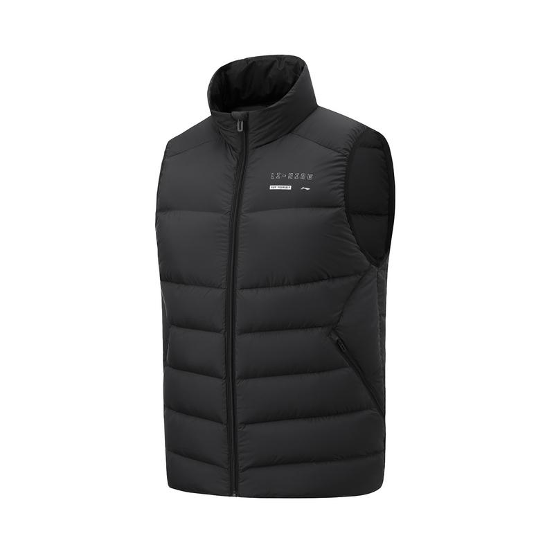Li-Ning Comfortable Warm Casual Sports Down Vest Unisex Vests Black AMRT045-1