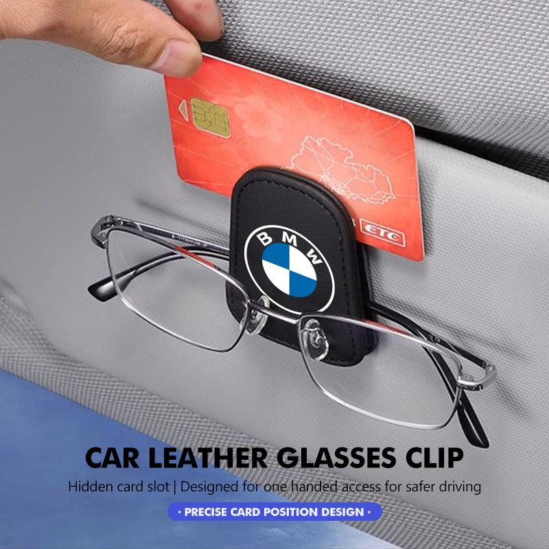 BBJT8 Magnetic Car Glasses Holder Sunshade Platep Card Ticket Clip For BMW G30 G20 M3 M5 E91 E92 E93 E36 E70 X3 X4 X5 X1 E39 F30