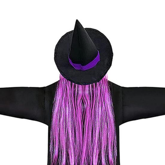 Large Crashing Witch Into Tree Halloween Decoration Outside Flying Witch Hitting Tree Prop for Outdoor Yard Garden Lawn Front Porch Decor